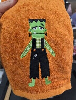Casaba Frankenstein Halloween Thick Hand Towels Set of 2 Embroidery